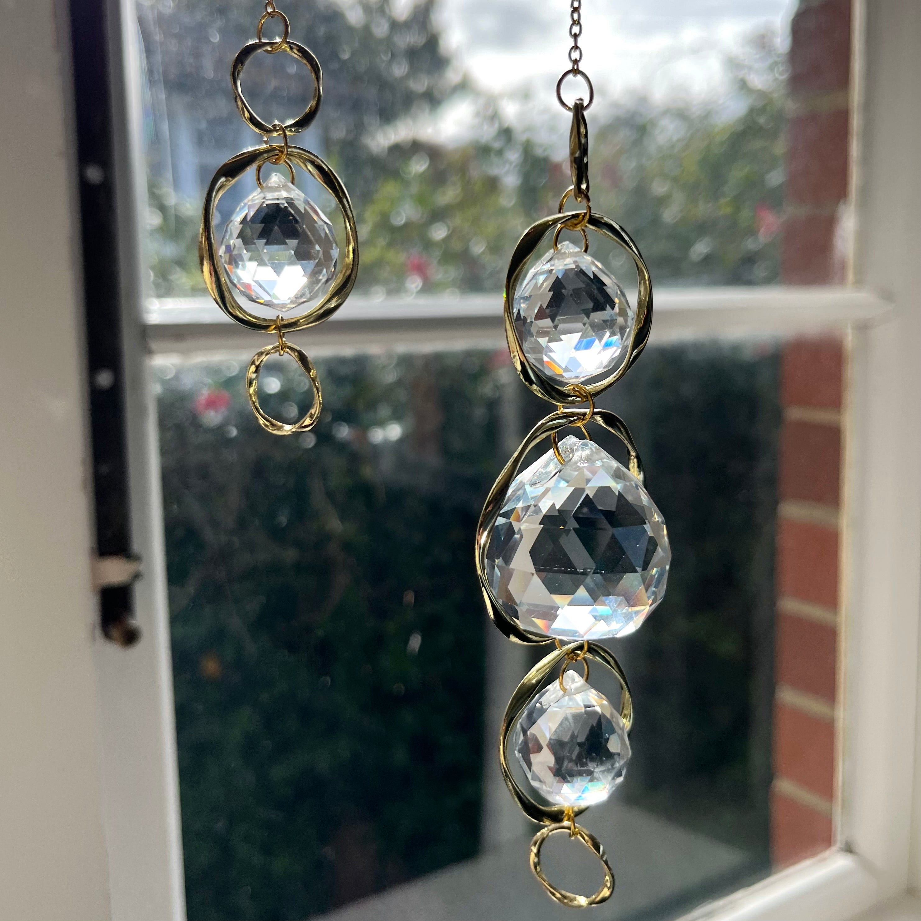 Golden Crystal Suncatcher Set